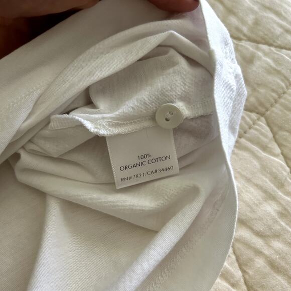 Eileen Fisher White Organic Cotton Poplin Boxy button Up Minimalist Top Size 2X - Picture 9 of 10